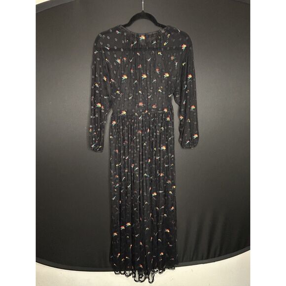 Torrid Women’s Black Whimsygoth Fairy Grunge Maxi Sheer Mesh Polka Dot Dress - Picture 4 of 8